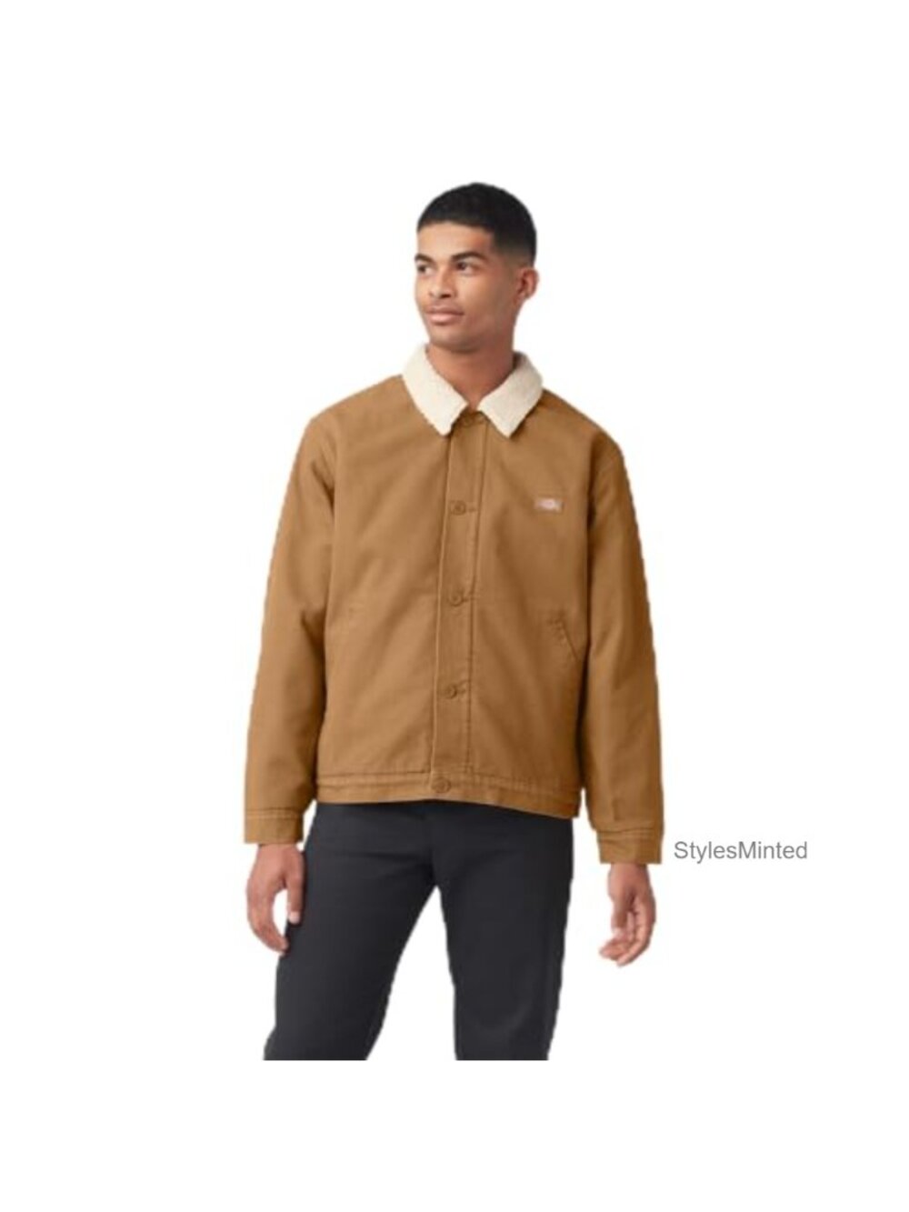 Duck Canvas Fleece Lined Jacket Workwear Button Down
